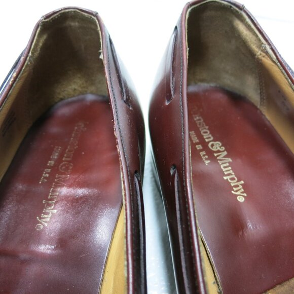 Johnston & Murphy Kiltie Tassel Brogue Leather Dress Loafers Men\'s Shoes 10 D/B
